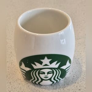 Starbucks 2010 White and Green Ceramic - 3oz Demitasse Mug